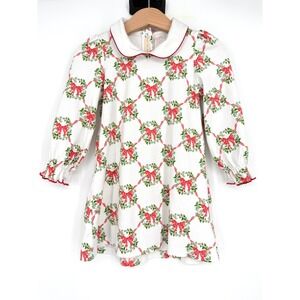 Baby‎ Club Chic Girl's Christmas Wreath Bows Dress Sz 3